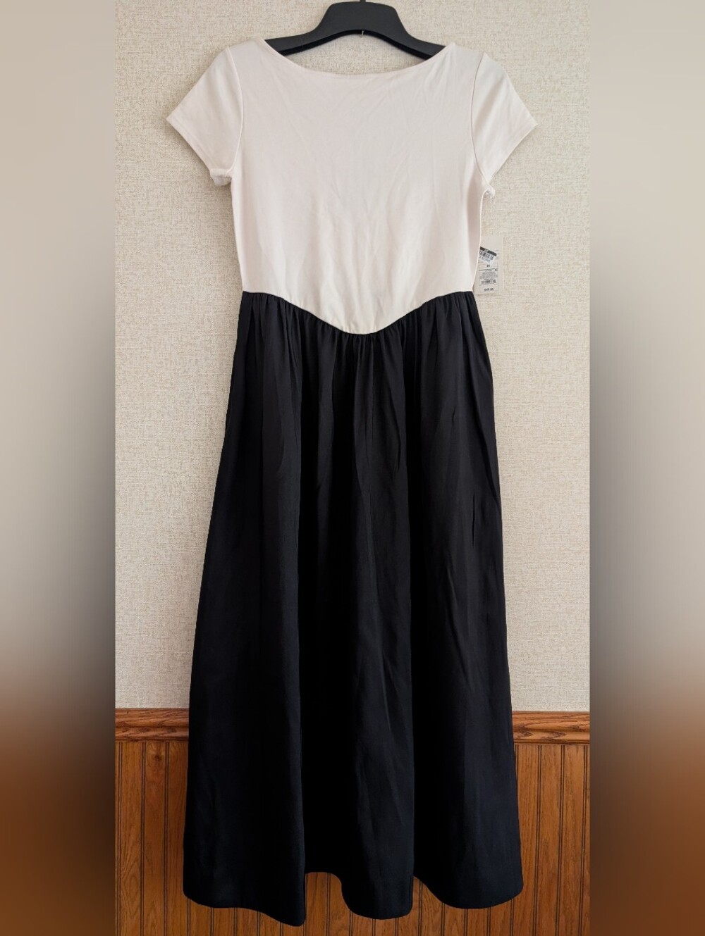 a new day White and Black Two-Tone Dress